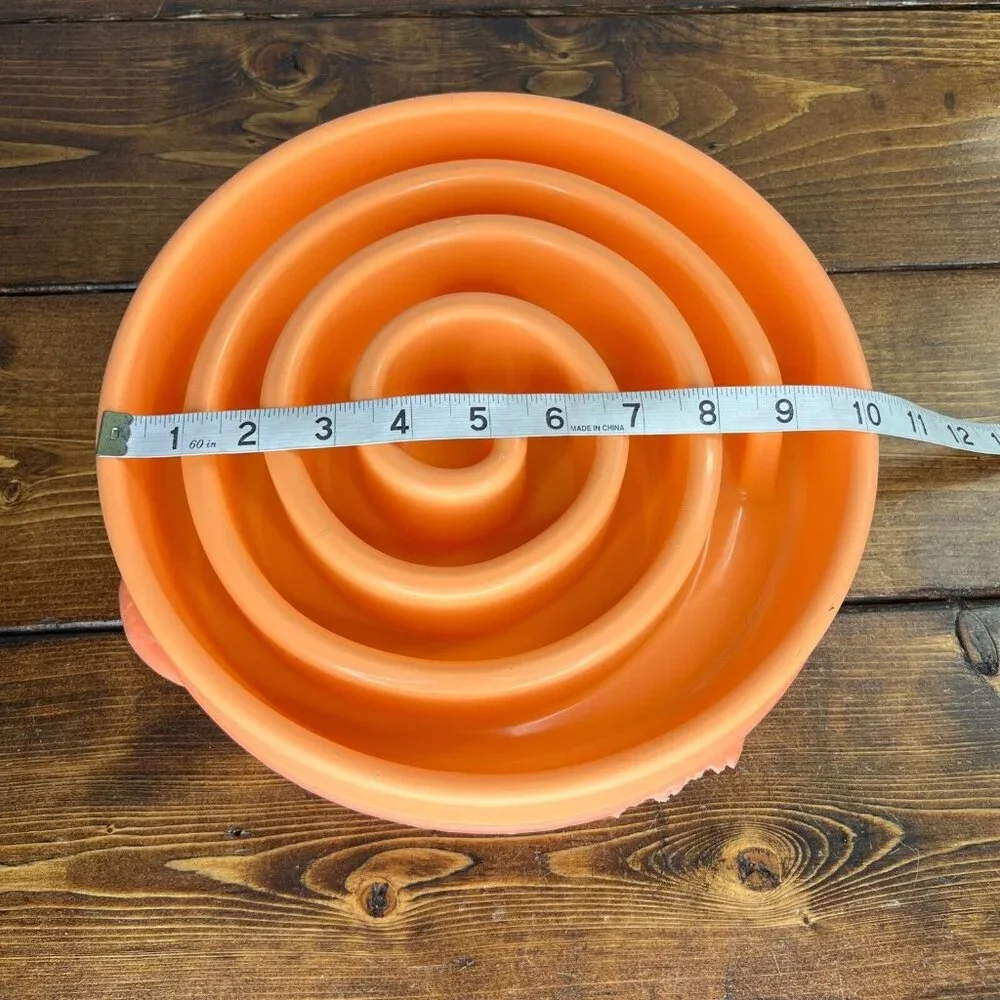 Outward Hound Dog Slow Feeder Fun Feeder Slo Bowl Dog Bowl Large/Regular Orange